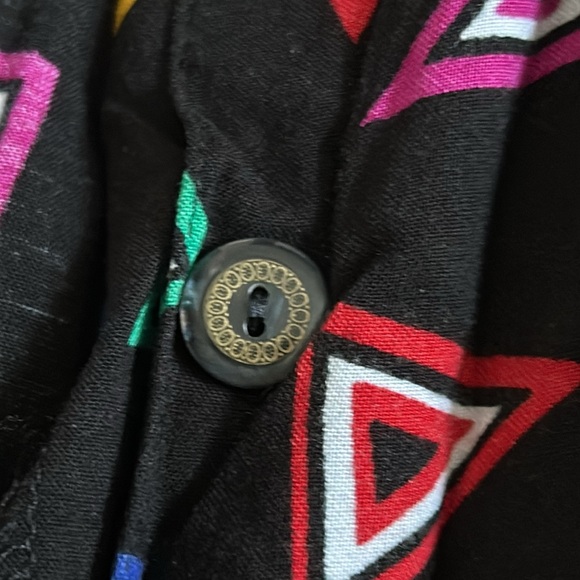 90s print vintage button up, size L - Picture 3 of 6